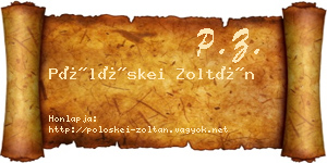 Pölöskei Zoltán névjegykártya