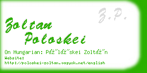 zoltan poloskei business card